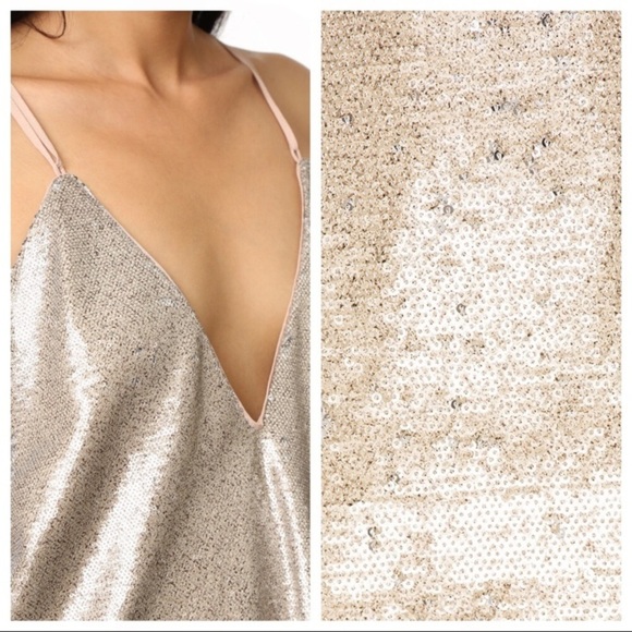 NWT THE JETSET DIARIES Gold Diamond Sequin Mini Dress - Picture 4 of 16